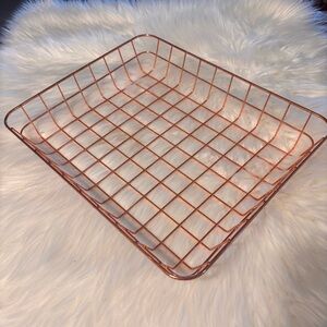 Rose Gold Wire Storage Basket GUC